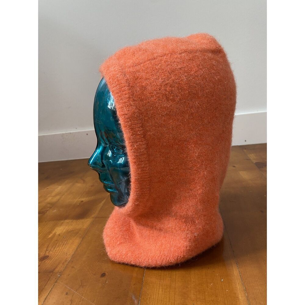 Petite Sezane Balaclava Hood Orange Wool? Alpaca? Orange Winter Warm